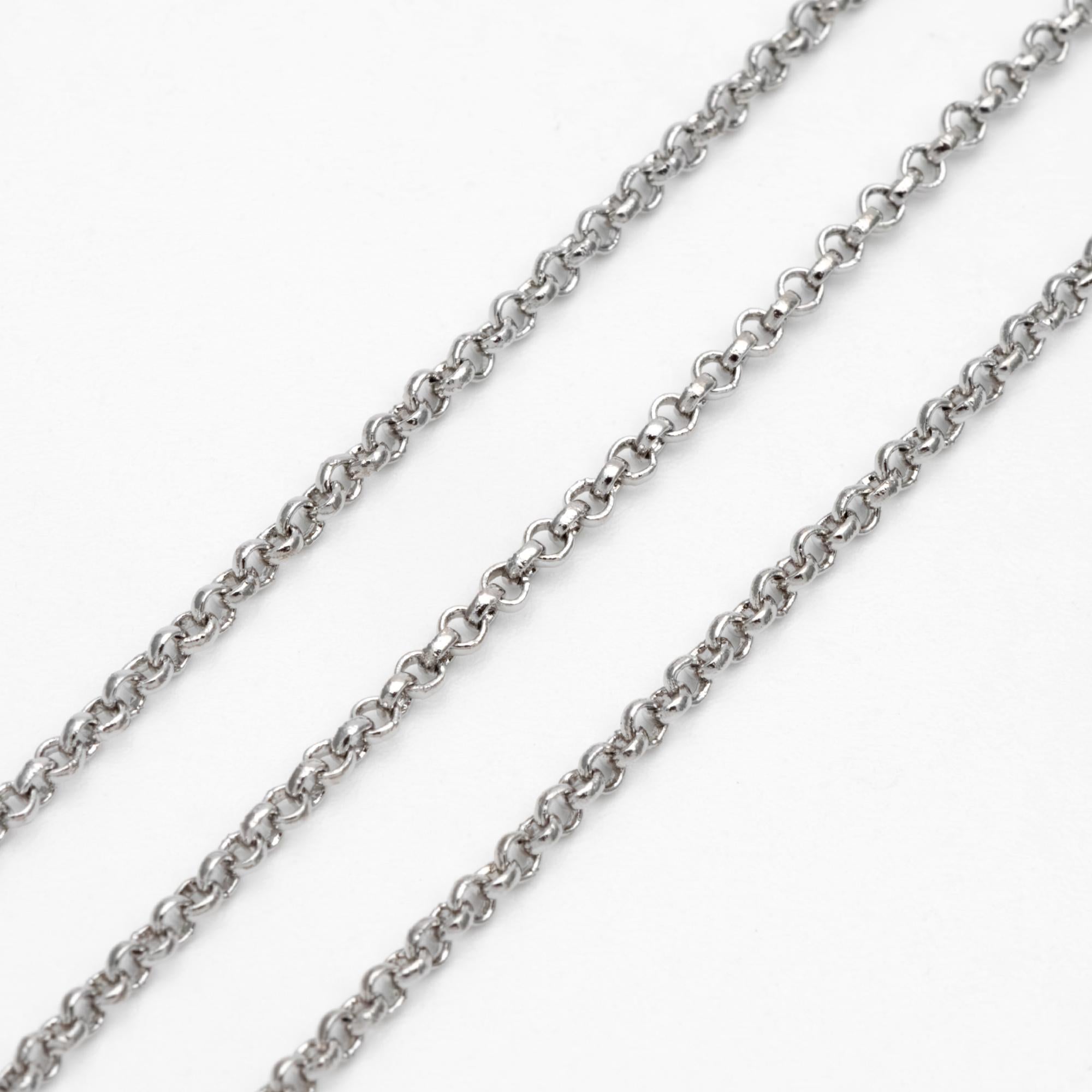 Gold/ Rhodium Plated Brass Chains 1.6mm, Round Cable Linked Chains, DIY Chain Wholesale (#LK-347)/ 1 Meter=3.3 ft